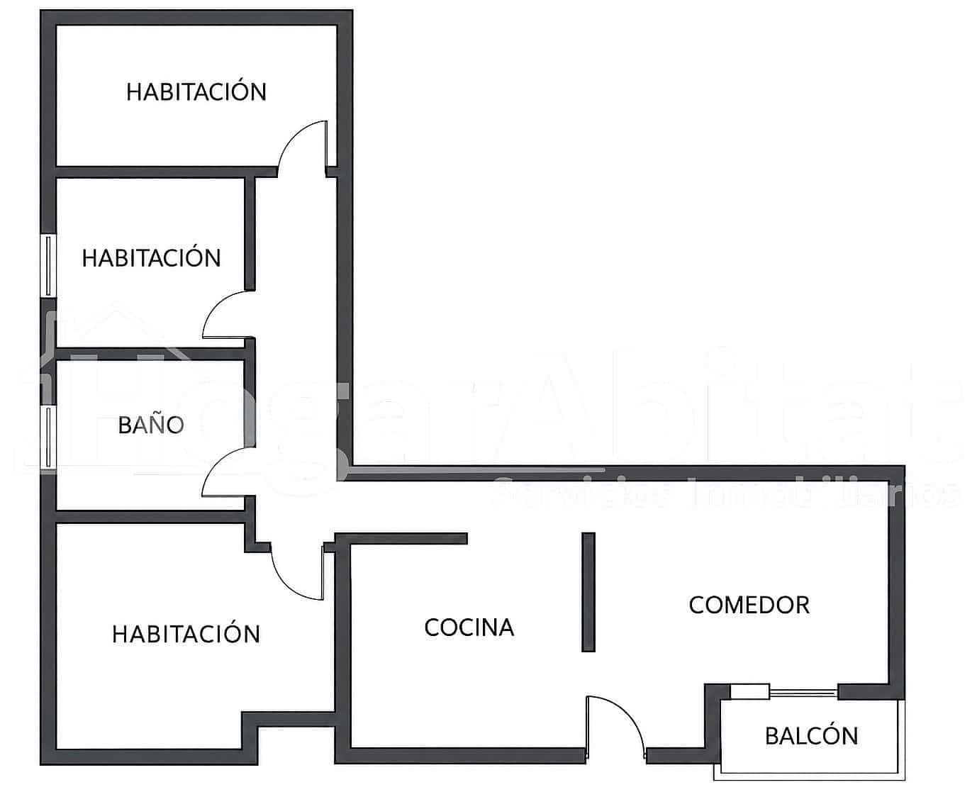 Piso de 3 habitaciones en Paterna en venta - 219.000 € (Ref: 10174037)