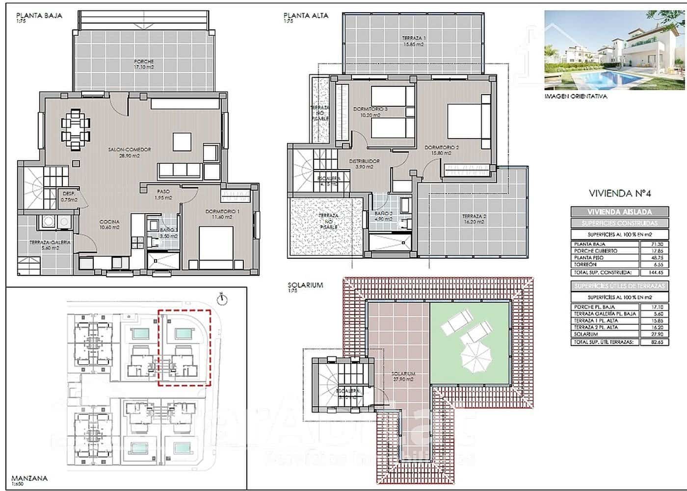 3 camera da letto Villa in vendita in La Marina del Pinet con garage - 623.000 € (Rif: 8491140)