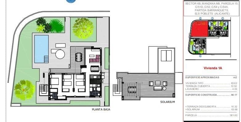 3 camera da letto Villa in vendita in Els Poblets con piscina garage - 455.000 € (Rif: 8574111)