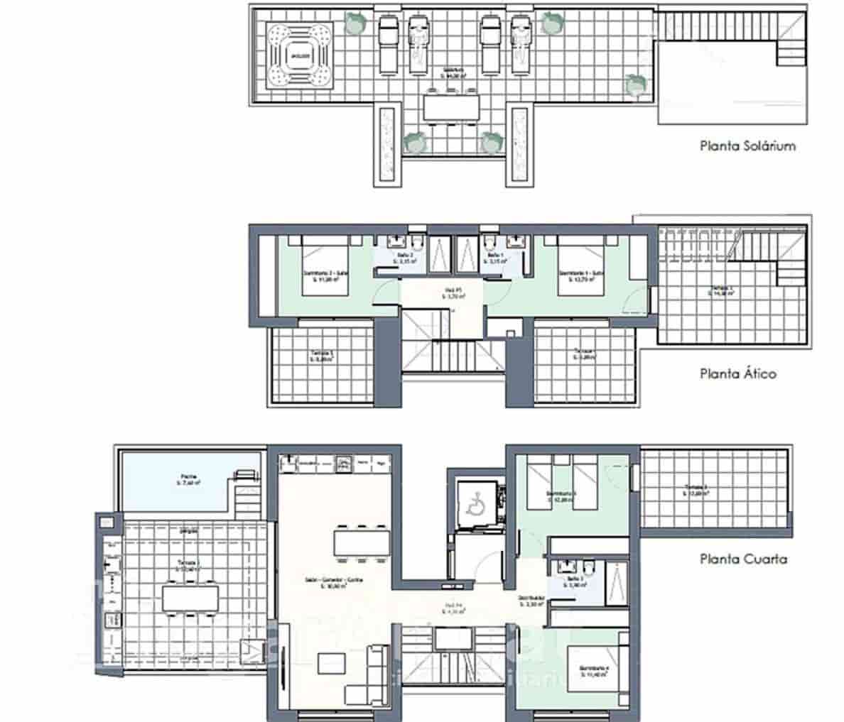 4 soveværelse Penthouse til salg i Guardamar del Segura med swimmingpool garage - € 1.150.000 (Ref: 8713317)