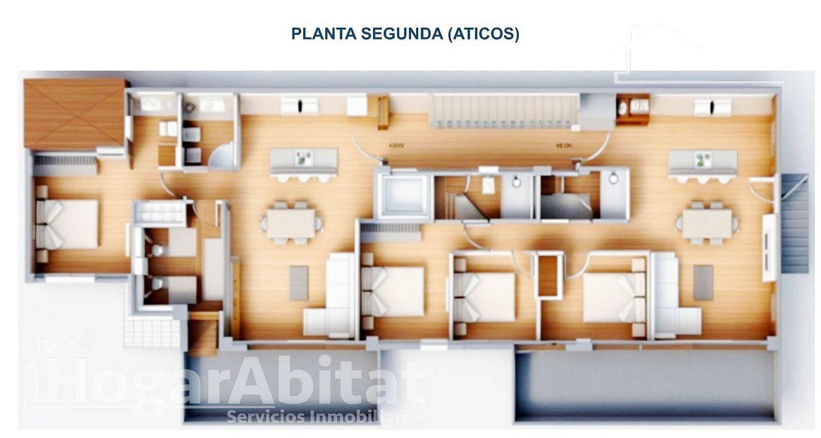 3 makuuhuone Asunto myytävänä paikassa Oliva mukana uima-altaan 
autotalli - 395 000 € (Ref: 8857115)