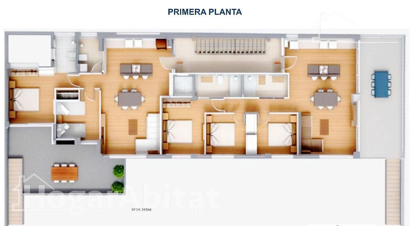 3 makuuhuone Asunto myytävänä paikassa Oliva mukana uima-altaan 
autotalli - 395 000 € (Ref: 8857115)