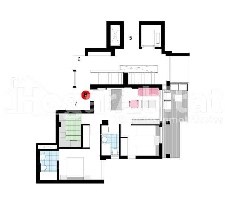 3 makuuhuone Asunto myytävänä paikassa Denia mukana uima-altaan 
autotalli - 355 000 € (Ref: 8893223)