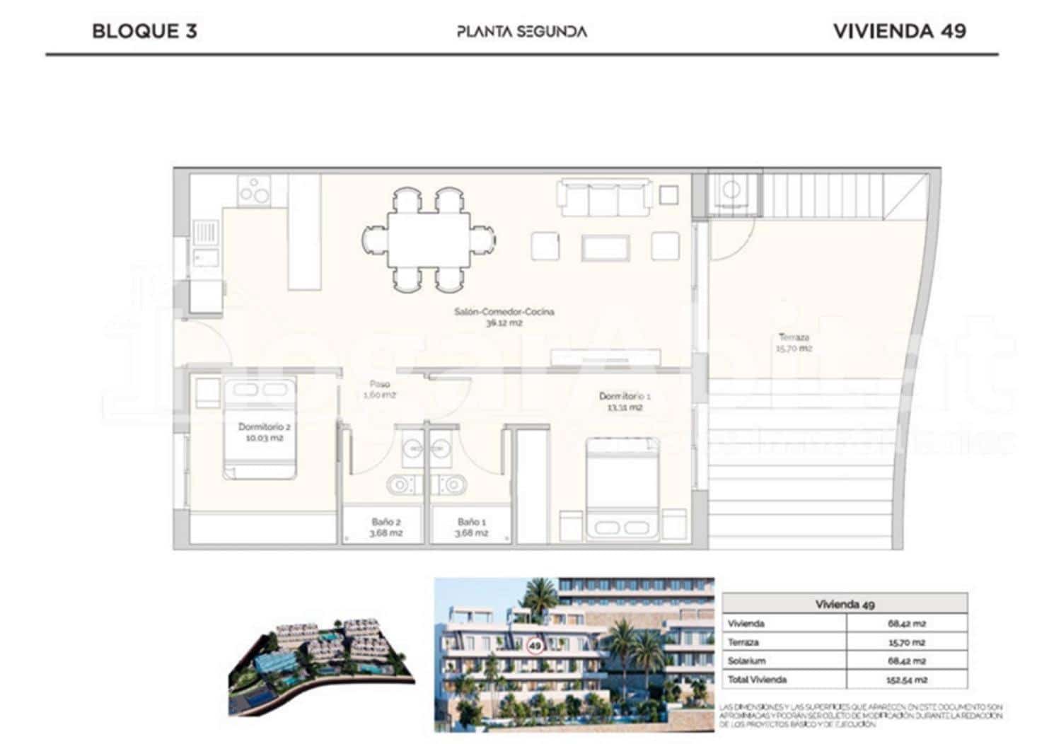 2 soveværelse Penthouse til salg i Finestrat med swimmingpool garage - € 369.900 (Ref: 9016198)