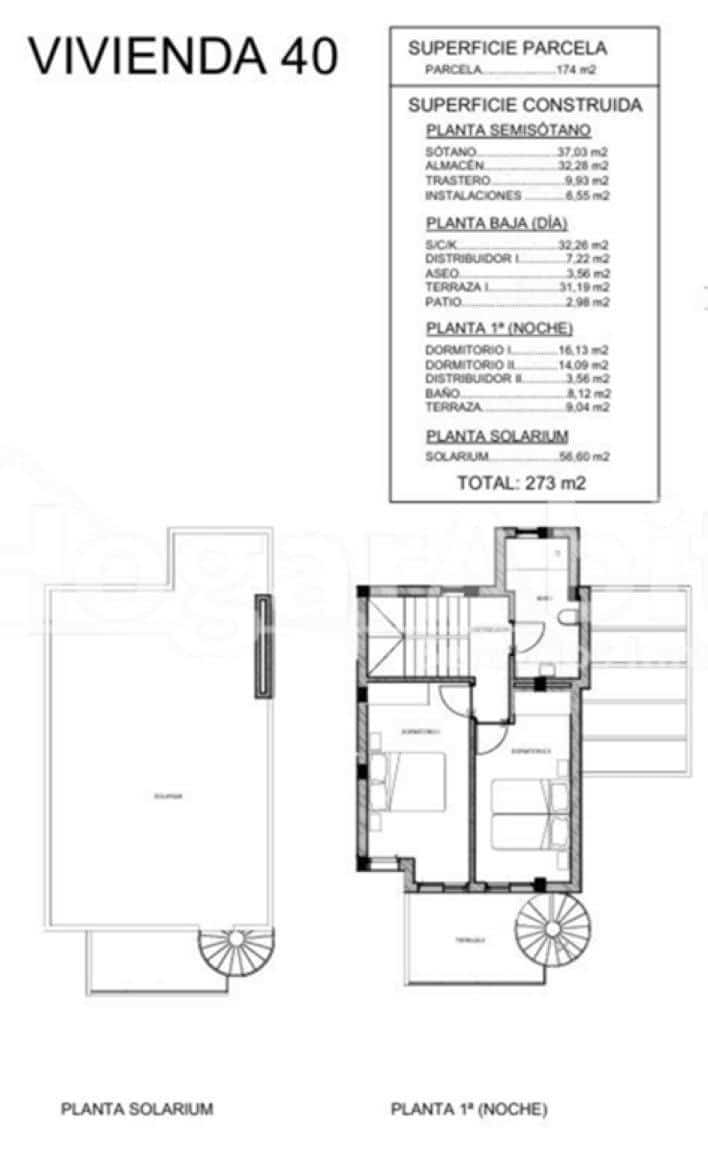 3 soverom Rekkehus til salgs i Algorfa med svømmebasseng garasje - € 465 000 (Ref: 9016210)