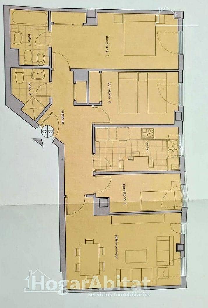 3 bedroom Flat for sale in Xirivella with garage - € 200,000 (Ref: 9396041)