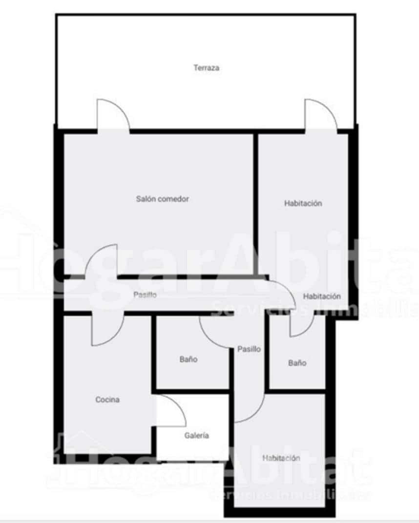 2 sovrum Takvåning till salu i Almassora / Almazora med garage - 135 000 € (Ref: 9419839)