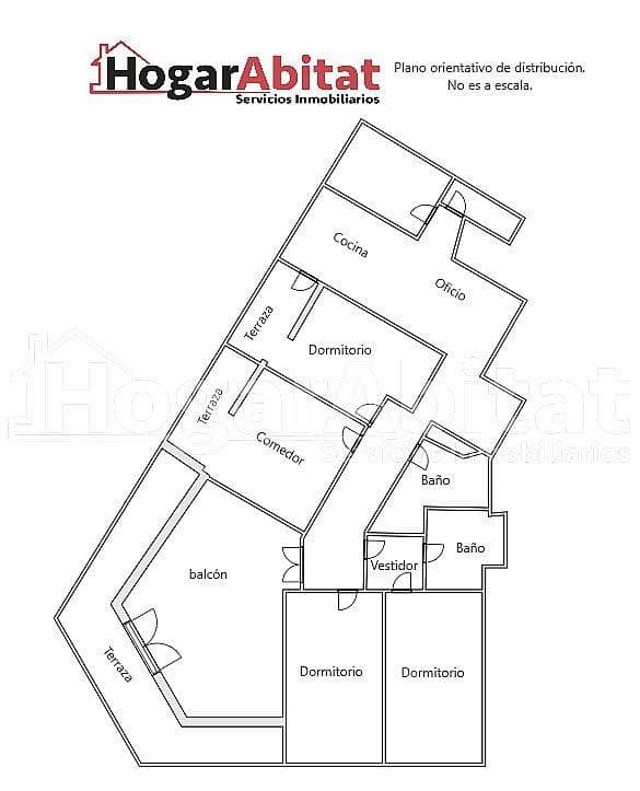 5 Zimmer Wohnung zu verkaufen in Castello de la Plana - 295.000 € (Ref: 9422502)