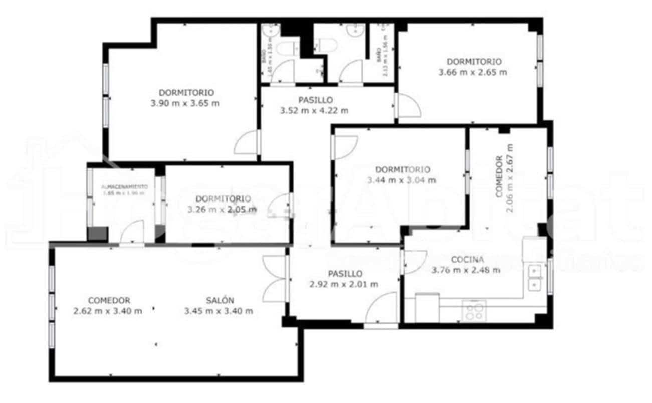 4 Zimmer Wohnung zu verkaufen in Castello de la Plana mit Garage - 200.000 € (Ref: 9452181)