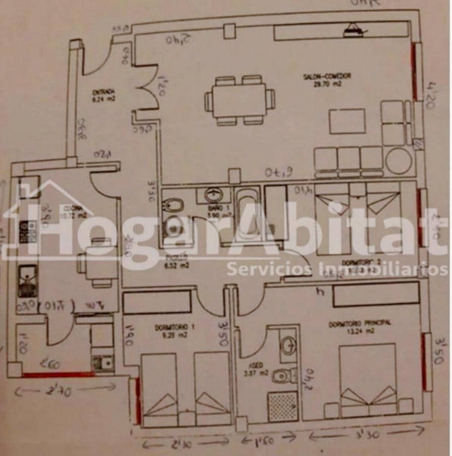 Piso de 3 habitaciones en Silla en venta con garaje - 194.990 € (Ref: 9474933)