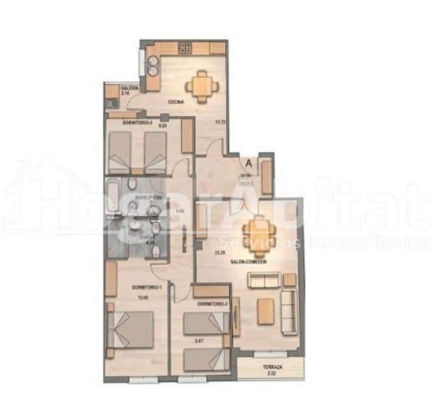 3 sypialnia Mieszkanie na sprzedaż w L'Alcora z garażem - 120 000 € (Ref: 9524366)