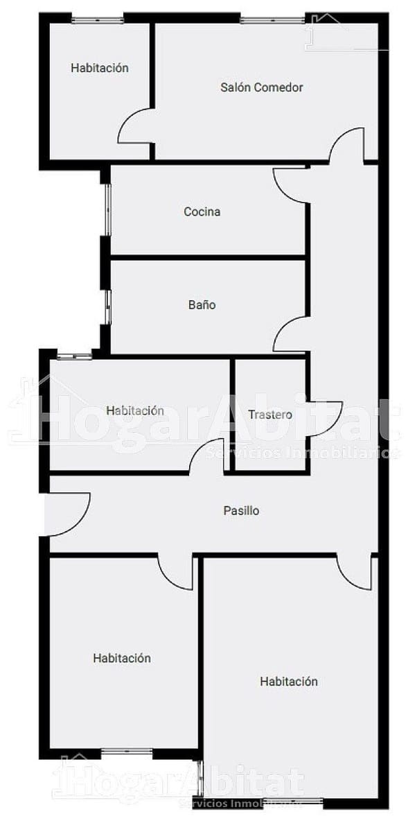 4 camera da letto Appartamento in vendita in Valencia citta - 265.000 € (Rif: 9596211)