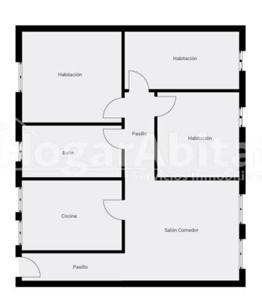 3 makuuhuone Asunto myytävänä paikassa Valencia kaupunki - 316 000 € (Ref: 9637675)