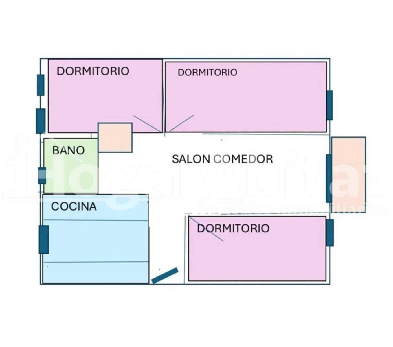 3 slaapkamer Flat te koop in Valencia stad - € 158.000 (Ref: 9659487)