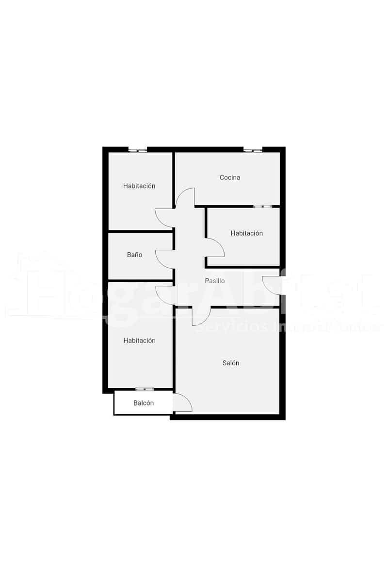 Piso de 3 habitaciones en Gandia en venta - 110.000 € (Ref: 9674279)