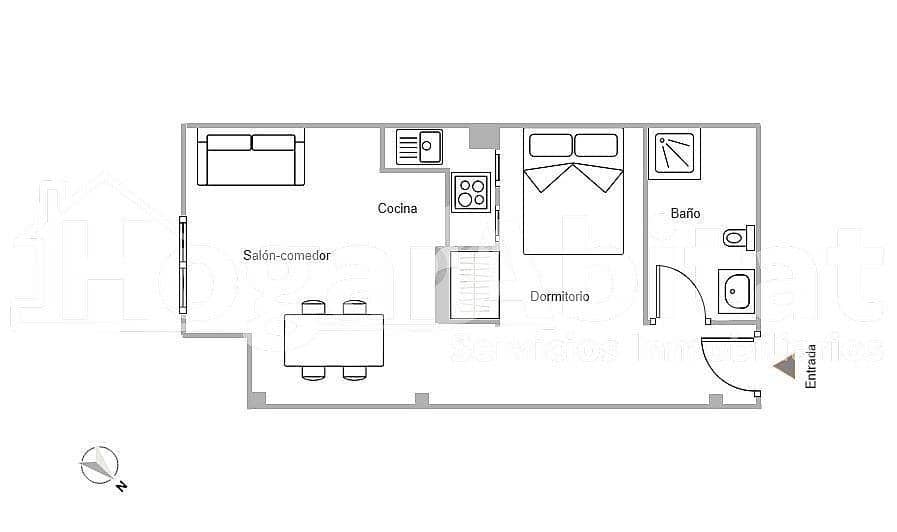 1 makuuhuone Asunto myytävänä paikassa Denia mukana 
autotalli - 165 000 € (Ref: 9677541)