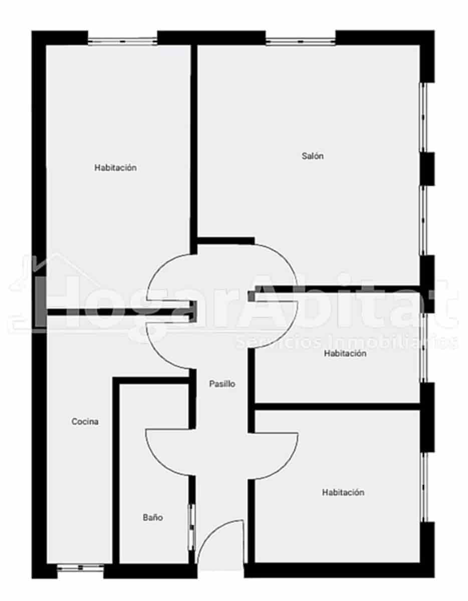 3 soveværelse Lejlighed til salg i Valencia by - € 450.000 (Ref: 9720013)