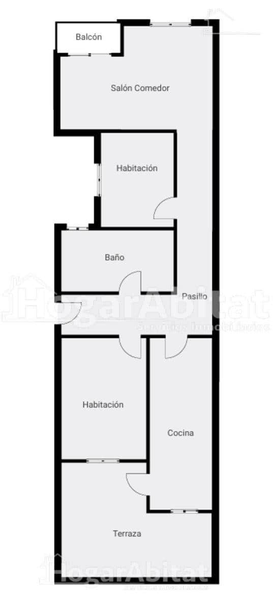 Piso de 2 habitaciones en València ciudad en venta - 285.000 € (Ref: 9721755)