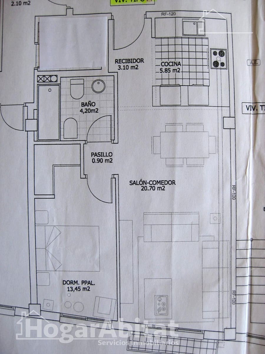 1 soverom Leilighet til salgs i Massamagrell med garasje - € 86 000 (Ref: 9755737)