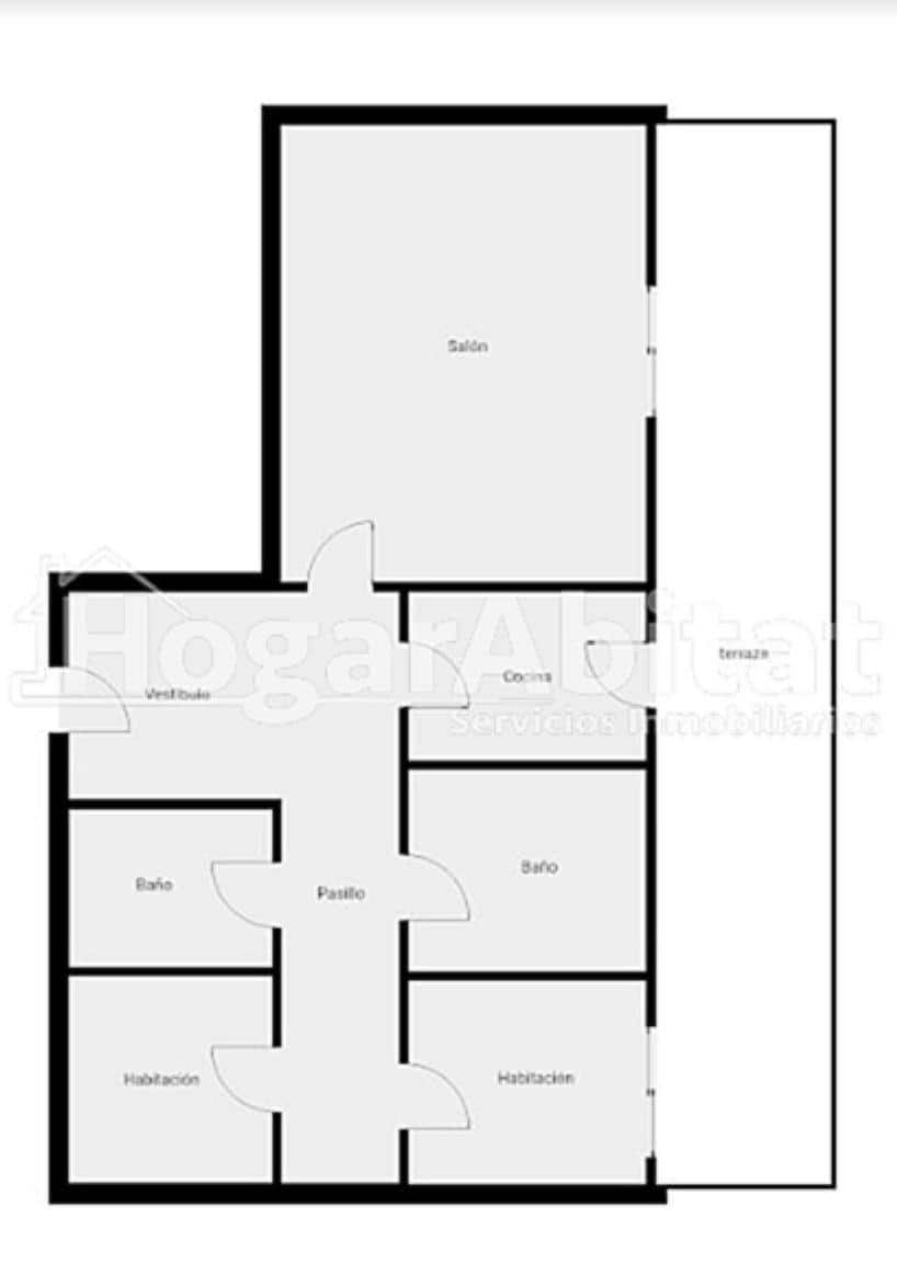 2 soveværelse Penthouse til salg i Gandia med swimmingpool garage - € 295.000 (Ref: 9755745)