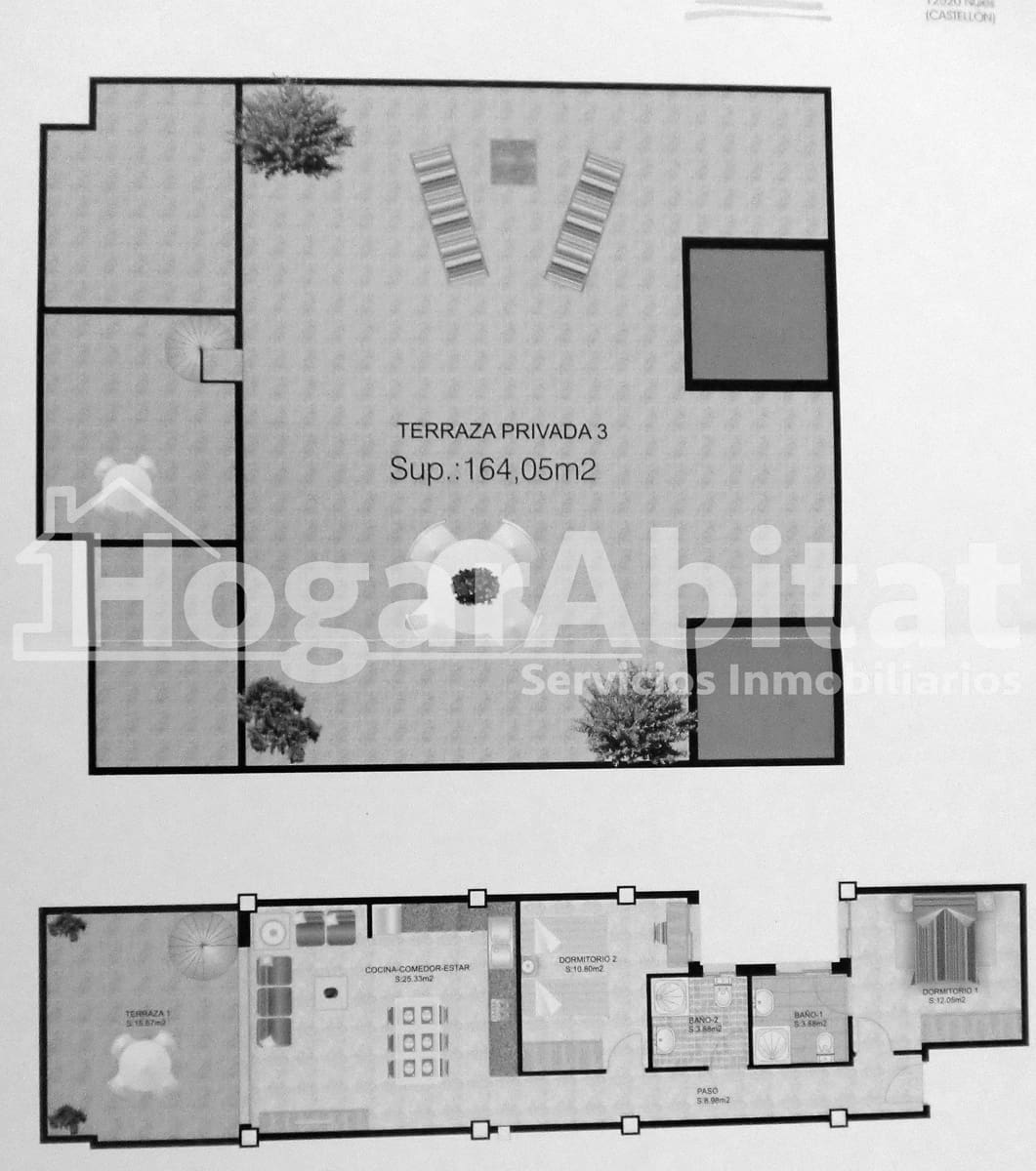 2 makuuhuone Kattohuoneisto myytävänä paikassa Burriana / Borriana - 219 000 € (Ref: 9762032)