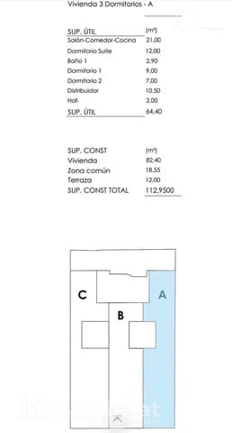 3 Zimmer Wohnung zu verkaufen in Playa del Cura, Torrevieja mit Pool - 299.900 € (Ref: 9787766)