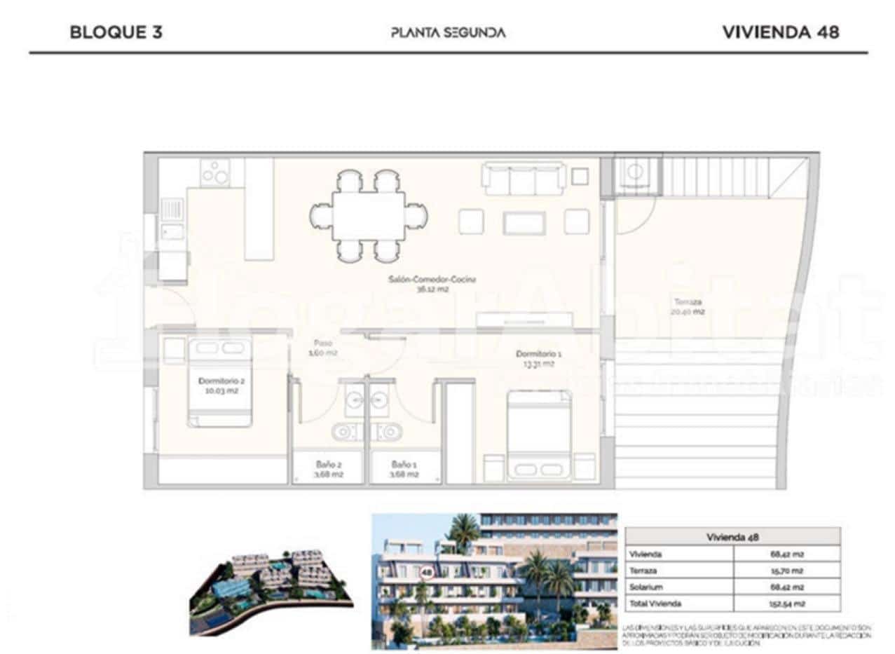 2 bedroom Penthouse for sale in Finestrat with pool garage - € 369,900 (Ref: 9787767)
