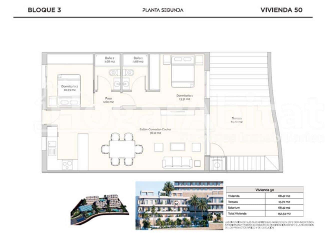 2 bedroom Penthouse for sale in Finestrat with pool garage - € 369,900 (Ref: 9787767)