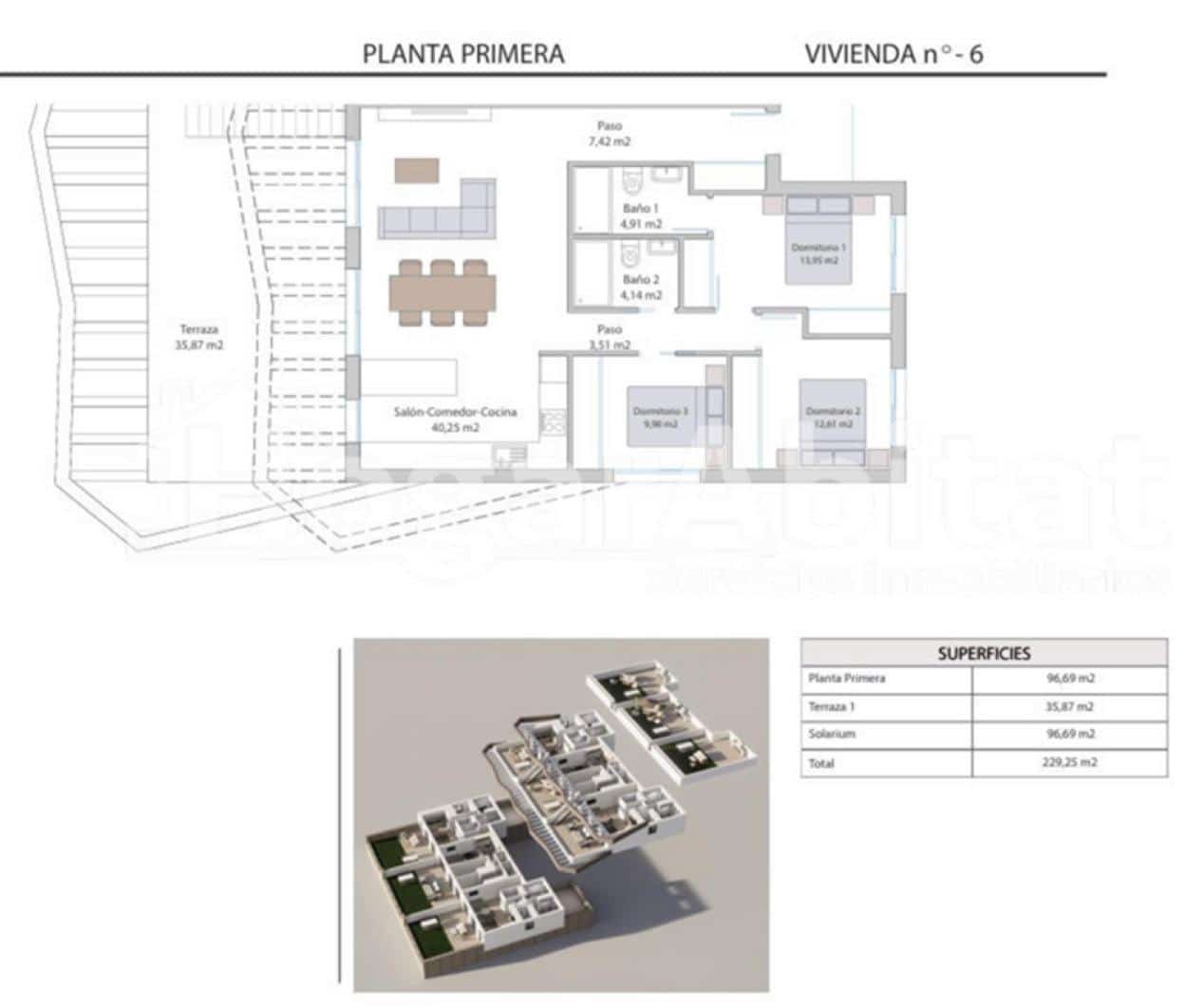 2 bedroom Penthouse for sale in Finestrat with pool garage - € 409,900 (Ref: 9787774)