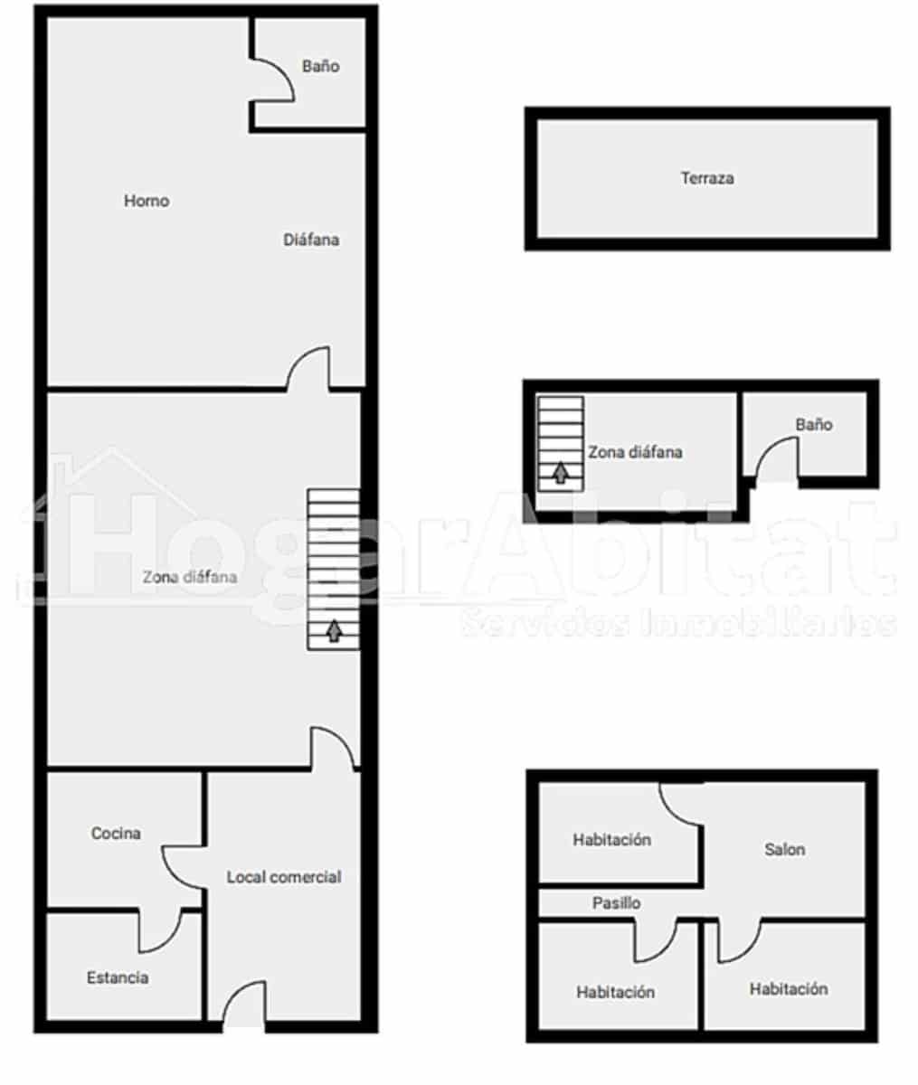3 quarto Casa em Banda para venda em Burriana / Borriana - 130 000 € (Ref: 9794669)