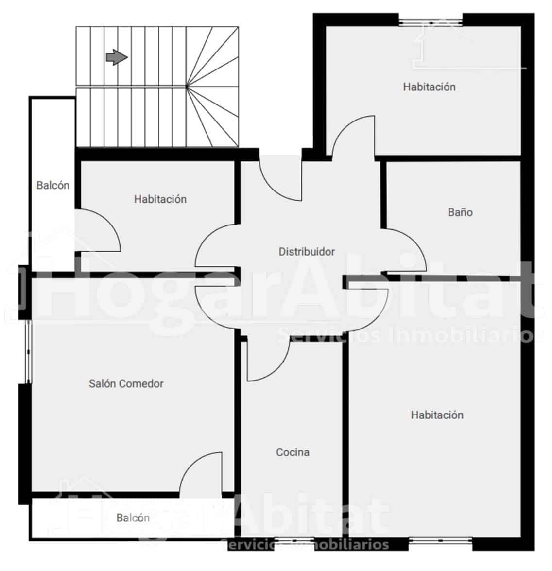 3 makuuhuone Asunto myytävänä paikassa Valencia kaupunki - 240 000 € (Ref: 9903989)