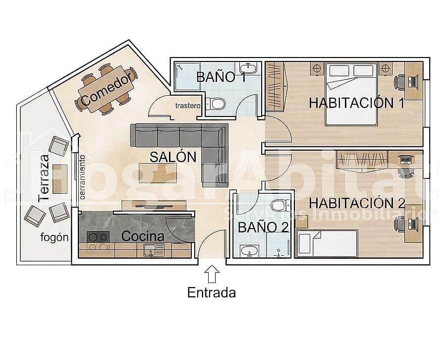 2 bedroom Flat for sale in Piles with pool garage - € 280,000 (Ref: 9927476)