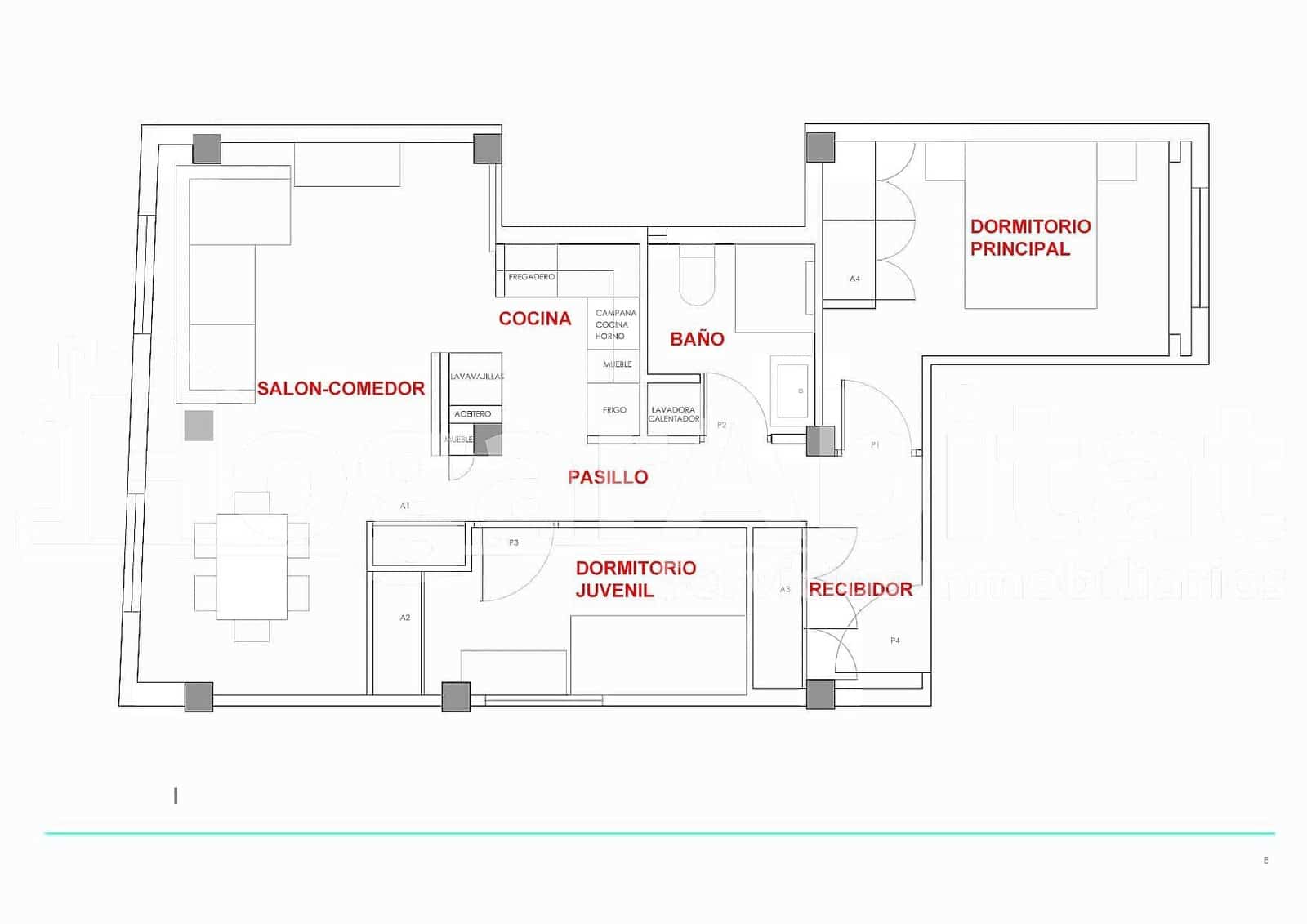 2 quarto Apartamento para venda em Valencia cidade - 360 000 € (Ref: 9927489)