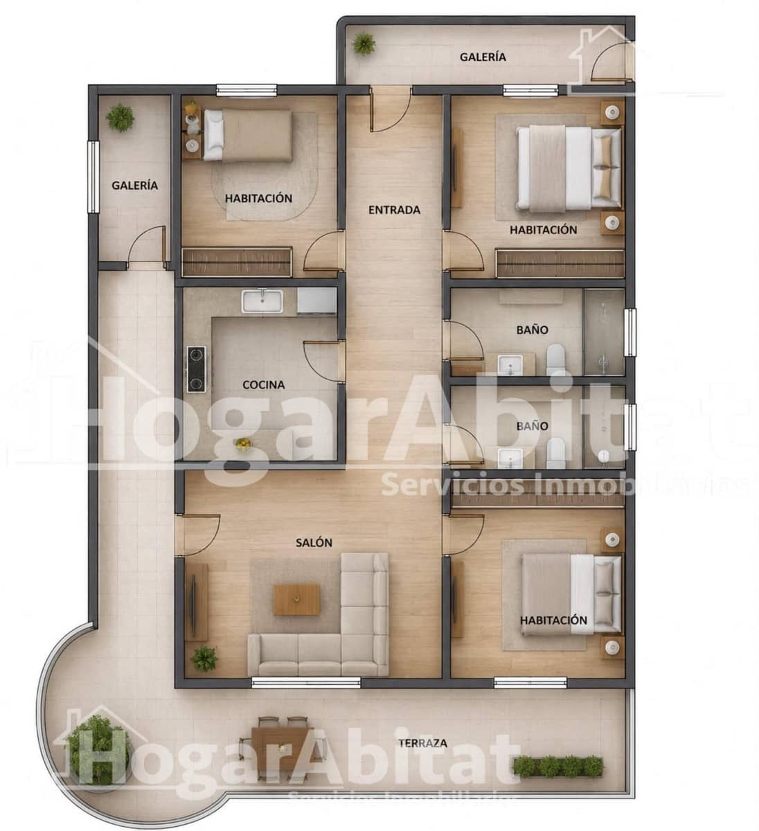3 quarto Apartamento para venda em Tavernes de la Valldigna com piscina garagem - 245 000 € (Ref: 9934252)