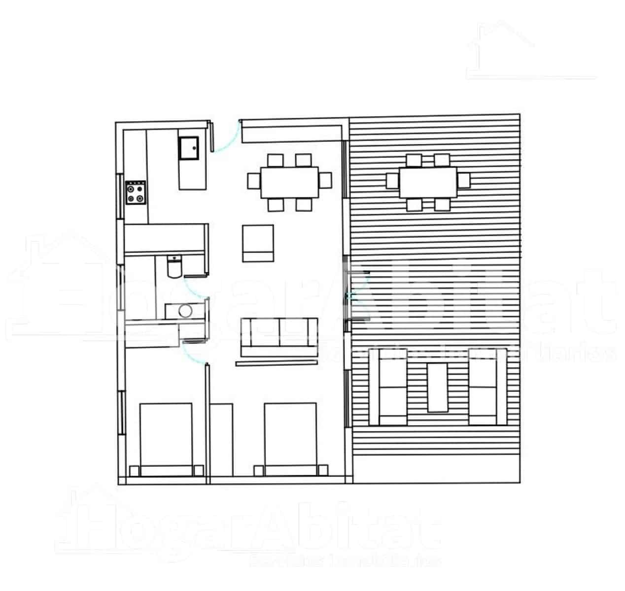 2 bedroom Penthouse for sale in Valencia city - € 532,440 (Ref: 9936447)