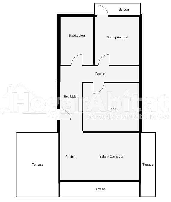2 soveværelse Penthouse til salg i Castello de la Plana med garage - € 239.900 (Ref: 9936448)