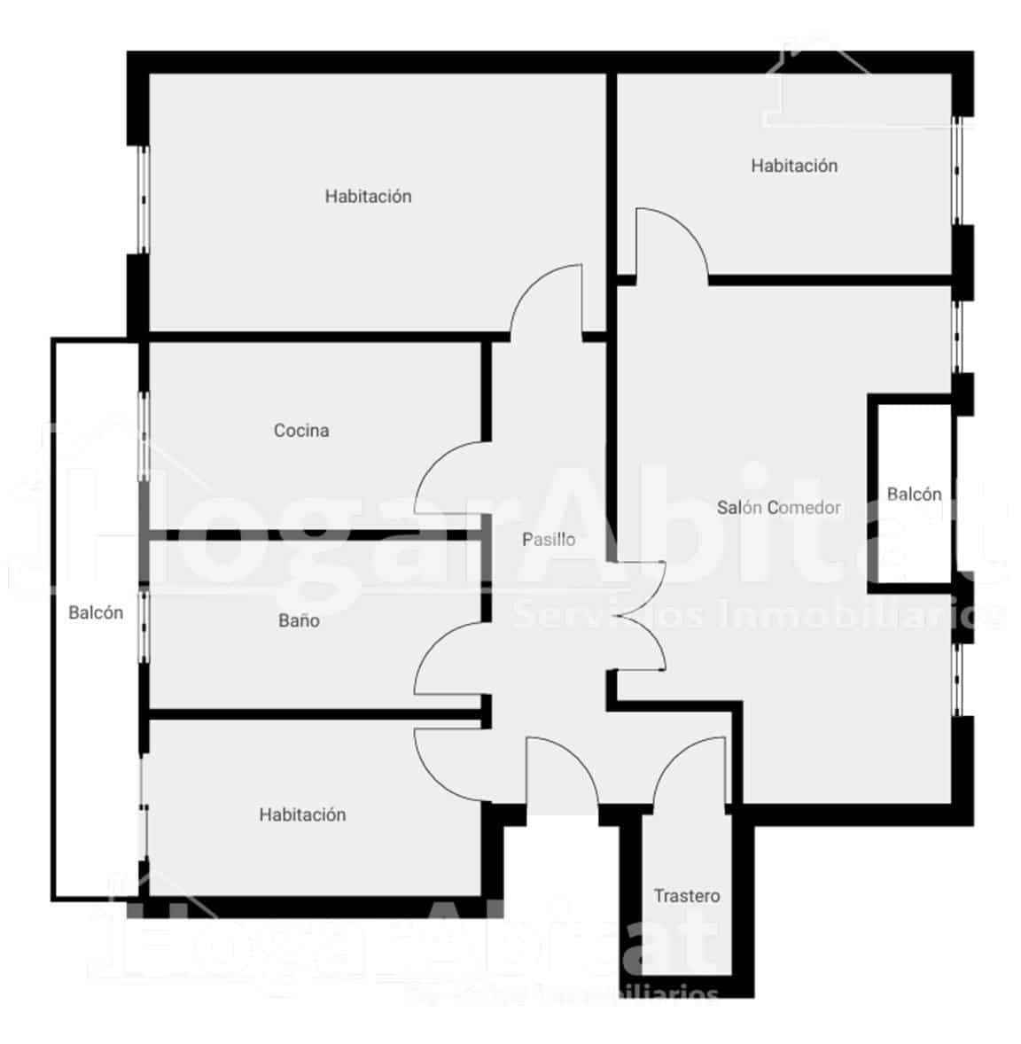 3 Zimmer Wohnung zu verkaufen in Valencia Stadt - 345.000 € (Ref: 9940027)