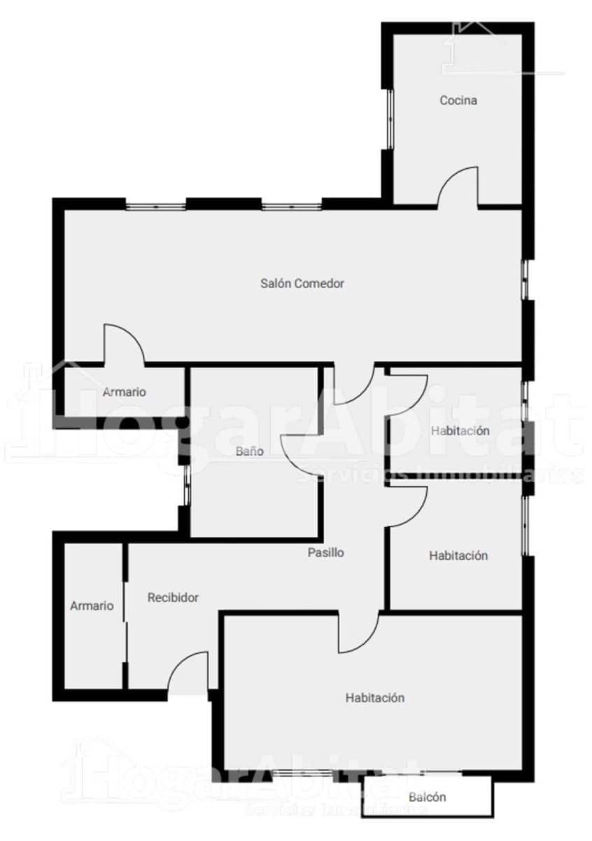 3 soveværelse Lejlighed til salg i Valencia by - € 246.000 (Ref: 9949844)