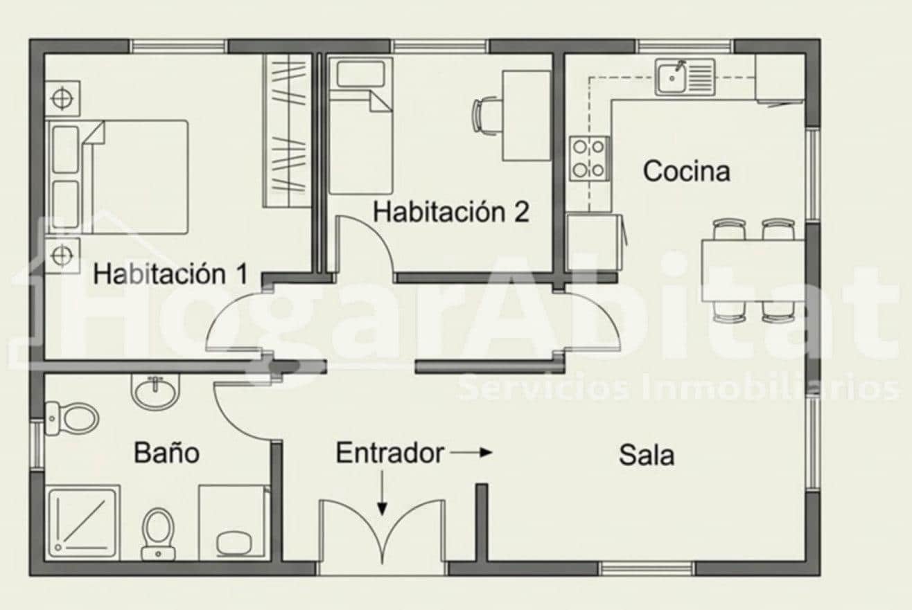 2 Zimmer Wohnung zu verkaufen in La Zubia - 160.000 € (Ref: 9983065)