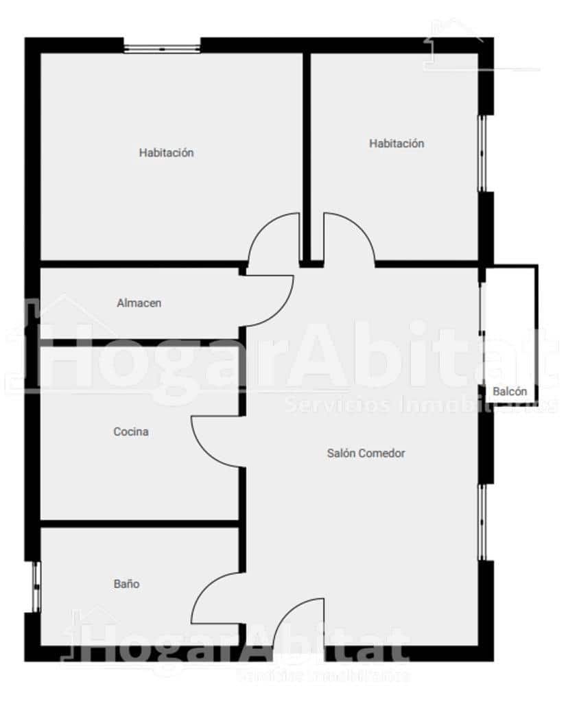 2 Zimmer Wohnung zu verkaufen in Valencia Stadt - 350.000 € (Ref: 9997165)