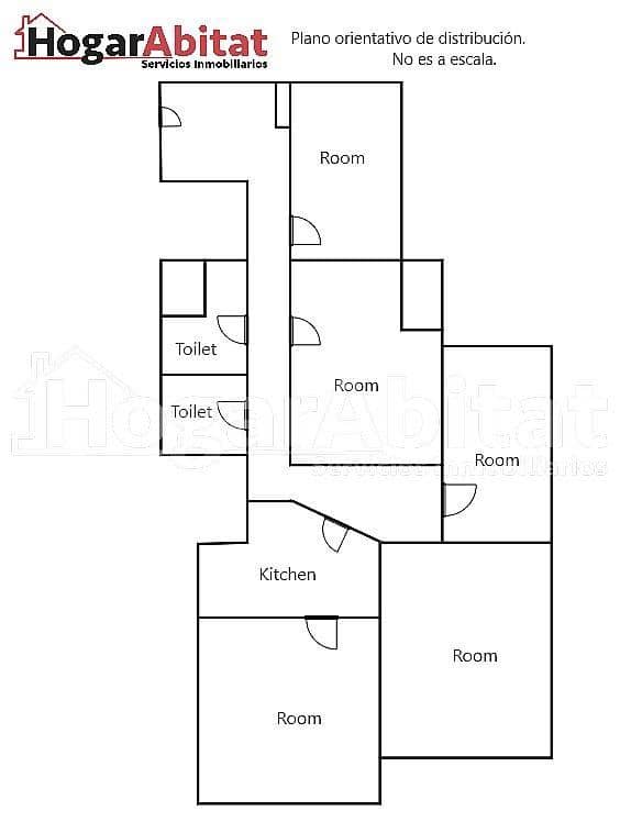 5 makuuhuone Asunto myytävänä paikassa Valencia kaupunki - 225 000 € (Ref: 9997168)