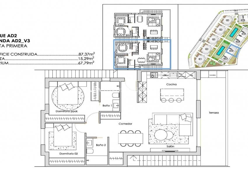 2 bedroom Apartment for sale in Torre-Pacheco with pool - € 347,900 (Ref: 10006100)