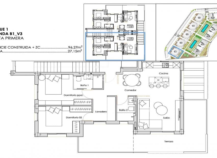 2 sovrum Lägenhet till salu i Torre-Pacheco med pool - 315 900 € (Ref: 10006101)