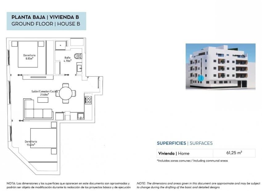 2 soveværelse Lejlighed til salg i Torrevieja - € 225.000 (Ref: 10007485)
