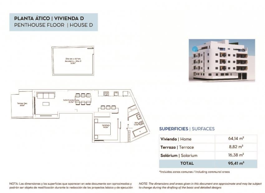 1 makuuhuone Kattohuoneisto myytävänä paikassa Torrevieja - 229 000 € (Ref: 10007486)