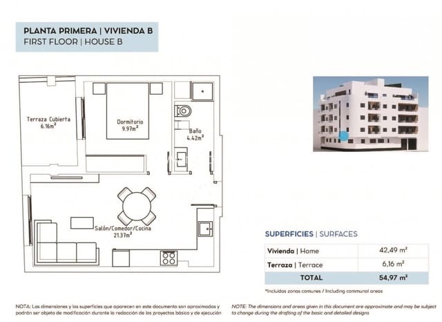 1 sovrum Lägenhet till salu i Antonio Machado, Torrevieja - 183 000 € (Ref: 10007487)