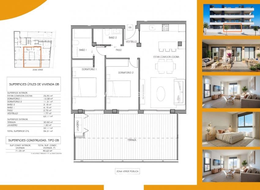 2 bedroom Apartment for sale in Benijofar with pool - € 284,900 (Ref: 10014723)