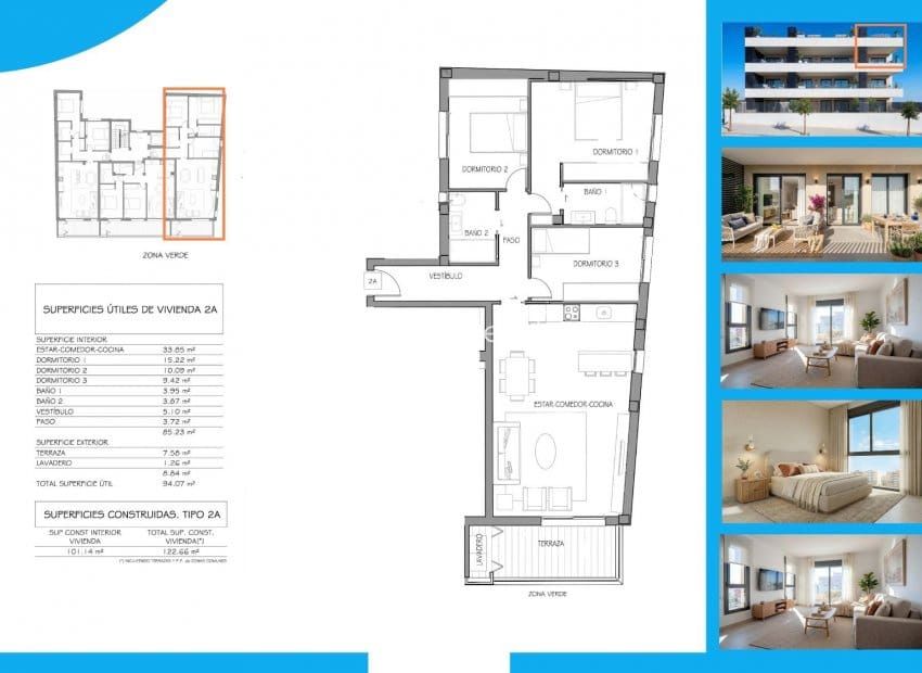 3 sovrum Takvåning till salu i Benijofar med pool - 396 900 € (Ref: 10014725)