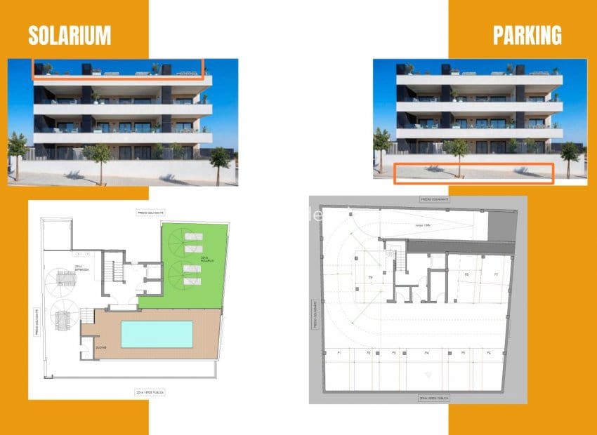 3 sovrum Takvåning till salu i Benijofar med pool - 396 900 € (Ref: 10014725)