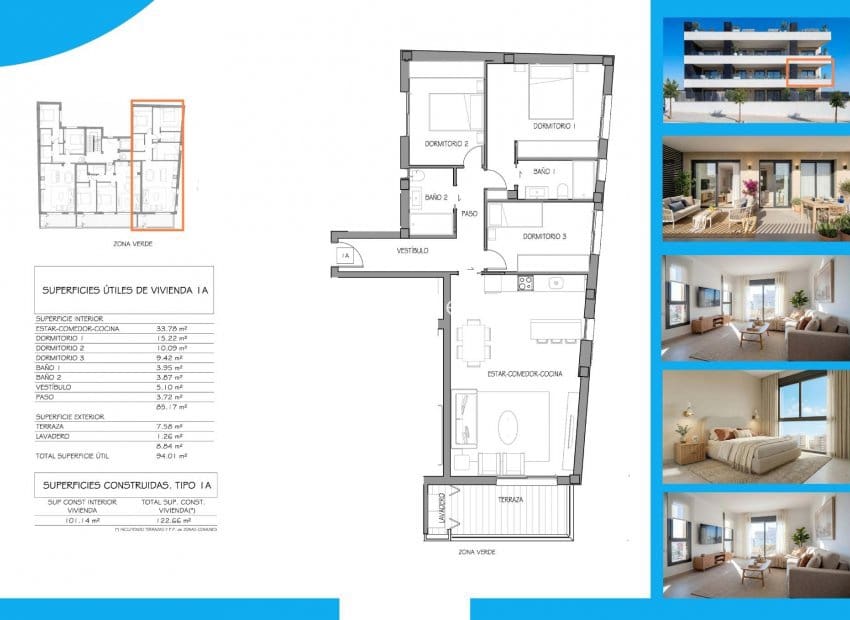 3 sovrum Lägenhet till salu i Benijofar med pool - 396 900 € (Ref: 10014728)